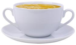 ROTBERG Leveses csésze+alj, ROTBERG, fehér, 35 cl, 6 db-os szett Basic (1211BAS025)