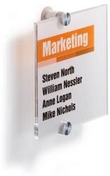 DURABLE Információs tábla, 148x148 mm, DURABLE Crystal Sign® , áttetsző (482219) - papir25