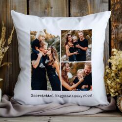 NagyAjándék. hu Fényképes kispárna három fotóval