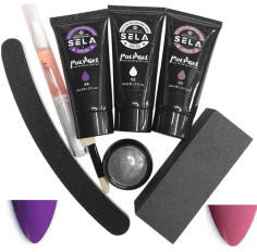  Kit unghii polygel Aria cu 3 nuante
