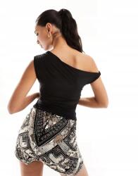  Kaiia Fekete Ráncos Felső NJ5 xlk S