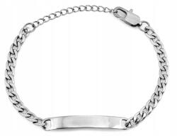 Lovrin 6mm-es acél karkötő gravírozható lappal 21-es méret ajándékba (56748121)