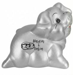  Személyre szabott persely Esküvői Ajándék, eredeti, nagy XXL ezüst