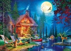 EUROGRAPHICS - Puzzle Moon Lake Cabin - 1 000 piese