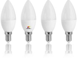 Esperanza Set 4 becuri LED E14 5W 470lm C37 lumina calda, 30.000h (ELL145-5901299927182)