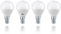 Esperanza Set 4 becuri LED E14 3W 260lm G45, lumina calda, 30.000h (ELL150-5901299927236)
