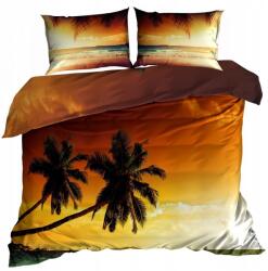  Ágyneműhuzat 3D Pamut Szatén 160x200 Cm Pálmafák (160/3-0296)