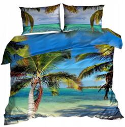  3D Ágyneműhuzat Pamut Szatén 140x200 cm Pálmafák (140/2-0117)