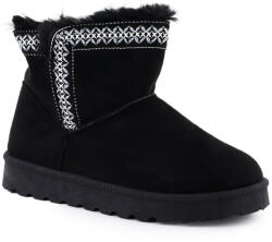 Potocki Női bokacsizmák, fekete velúr hótaposók Potocki 06303 36 (25-06303BK)