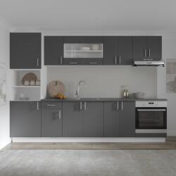 haaus Set Bucatarie Karo V27, Antracit/Alb, Blat Thermo 28 mm, L 300 cm (920159)