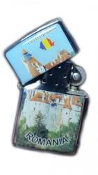  Bricheta Metalica Cu Benzina Personalizata Romania Castelul Bran (DLMGG-381) Bricheta