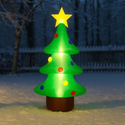  Brad gonflabil de exterior decor de Craciun, iluminare LED, compresor integrat, 125 cm, verde (GO-E27J)