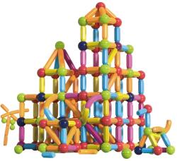  Set 100 Piese Magnetice de Constructie, Flippy, Magnetic Sticks, Bastonase si Bile, 3 Ani, ABS, Magnet, 24 x 18.5 x 14 cm, Multicolor (127373)