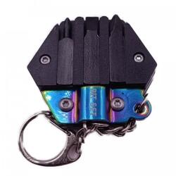  Breloc Multifunctional Din Otel, 3 Surubelnite, Cutit, 4 Cm, Fade (DLMGG-3934)