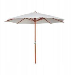 vidaXL Kerti napernyő, fa, hajtókar, 300 x 258 cm, homokfehér, 363105 (40437)