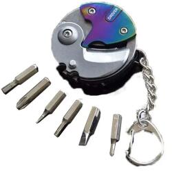  Cutit Mini Breloc Multifunctional Surubelnite Din Otel Inoxidabil Cutit Pliabil, Fade (DLMGG-3795)