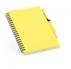 Notepad Cu Spirala B6 Cu 160 De Pagini Reciclate Liniate, Coperta Tare Si Suport Pentru Pix, 13x18 Cm, Galben (DLMGG-4537)