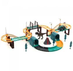  Jucarie De Constructie, Masini Cu Dinozaur Electric, Circuit De Curse, Pentru Copii, 44 Cm X 28 Cm (DLMGG-4301)