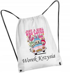  Labubu személyre szabott zsinóros Táska Válassza ki a mintát és Adjon Hozzá Feliratot (Sublistudio)