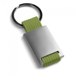  Breloc Din Metal Si Chingi, 28 X 60 X 6 Mm, Verde (DLMGG-4547)