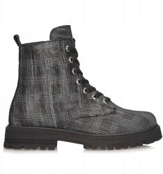 Piazza Stílusos Piazza bőr bakancs 960302-01 divatos kockás (960032)