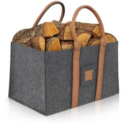  Cos Multifunctional pentru Rufe, Cos Depozitare, Flippy, Gri Inchis, 50x34x32, Geanta Durabila pentru Lemne si Accesorii (135261)