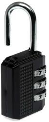  Lacat Din Metal Cu Cifru 999 Combinatii, 3 Linii, Negru, 5.5 X 3 X 1 Cm (DLMGG-3314)
