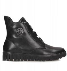 Filippo Női bőr bakancs Filippo platformon DBT6360/25 Bk (DBT6360/24 BK)