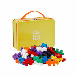 Plus-Plus Set constructie Plus-Plus, 70 piese mari, portabil, in cutie metalica, culori standard (PP3274) - esell