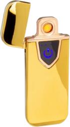  Bricheta Electronica Cu Incarcare Usb, Buton Cu Lumina, Cu Senzor De Amprenta, 7 Cm, Auriu (DLMGG-4622) Bricheta