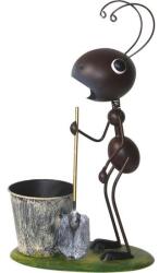 Magic home Decoratiune gradina, MagicHome, furnica cu lopata si galeata, metalica, 25x14x44 cm (8091794)