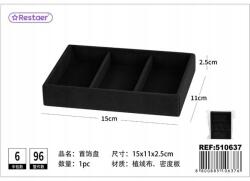  Ékszertartó Fekete nem szőtt szövet 15x11x2.5cm (481799793)