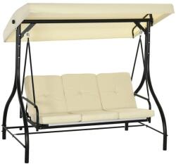 ART Balansoar gradina, 3 locuri, bej, 195x117x175 cm, functie pat, max 240 kg, Teko (AR212370)