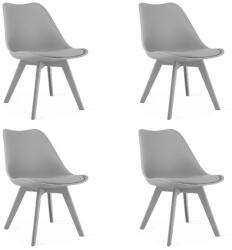 ARTOOL Set 4 scaune bucatarie/living, Artool, Mark, PP gri, picioare gri, 49x43x82 cm (4015_1SP)