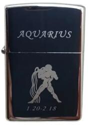  Bricheta Metalica Gravata Zodie Varsator, Aquarius Zodiac, 3, 5 X 5.5 Cm (DLMGG-4681) Bricheta