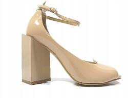 Sala Púderszínű bőr félcipő ujj nélkül sala 37 (2086)