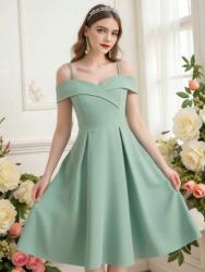 Shein Zöld Nyitott Vállú Ruha (10L) (612408)