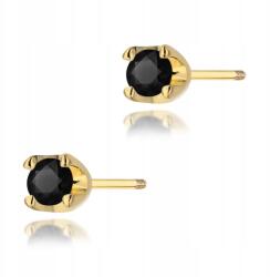 Lovrin Arany fülbevaló nőknek 585 fekete gyémánt modern divatos minta 14kt (62560076)