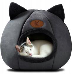 Mersjo Macskaház, fülke, plüss fekhely Mersjo Daisy fekete, párnával (5904553965944)