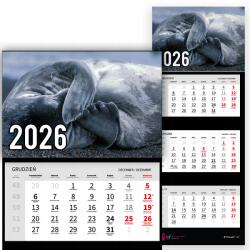 Plaka_TY Háromrészes naptár 2026-re Tenger a téli tájban Prémium|Minták (Mors w zimowym krajobrazie)