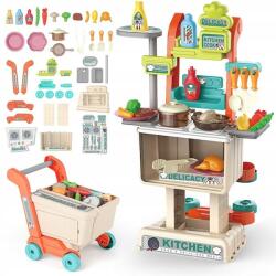 DK Konyha Edények Bevásárlókocsi Gyerekeknek Konyhai Játék Szett Bolt (889-188)