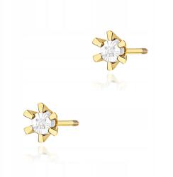 Lovrin Arany fülbevaló nőknek 585 gyémánttal divatos modern minta ajándék (64304929)