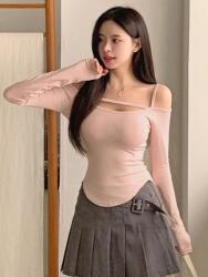 Dazy Rózsaszín Nyitott Vállú Felső (M) (612423)