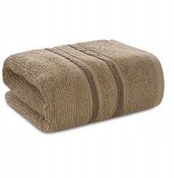 Eurofirany Dina törölköző 70x140 bézs sötét velúr, egyszerű bordó frottír (470381)