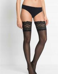 Bonprix női ön-hordó harisnya, fekete, 87% poliamid 13% elasztán, méret 40 (L) (1471500)