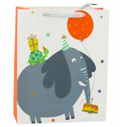 Lean Ajándéktasak Papír Szülinapi Elefánt 32 x 26 x 12cm