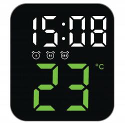 JVD Nagy, Könnyen Olvasható Led Ébresztőóra Hőmérővel Jvd SB8015.2 Három Riasztás (SB8015.2)