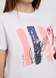 Cross Jeans Női kerek nyakú póló Cross Jeans 56187-008 fehér L (Cross Jeans 56187-008 - biały)