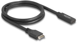 Delock USB 10 Gbps E-típusú A-kulcs kábel 20 tűs apa - USB Type-C anya 70 cm (85666) (85666) - flylite