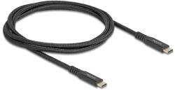 Delock USB 20 Gbps kábel USB Type-C apa - apa PD 3.0 100 W E-Marker 1 m fekete fém (80024) (80024) - flylite